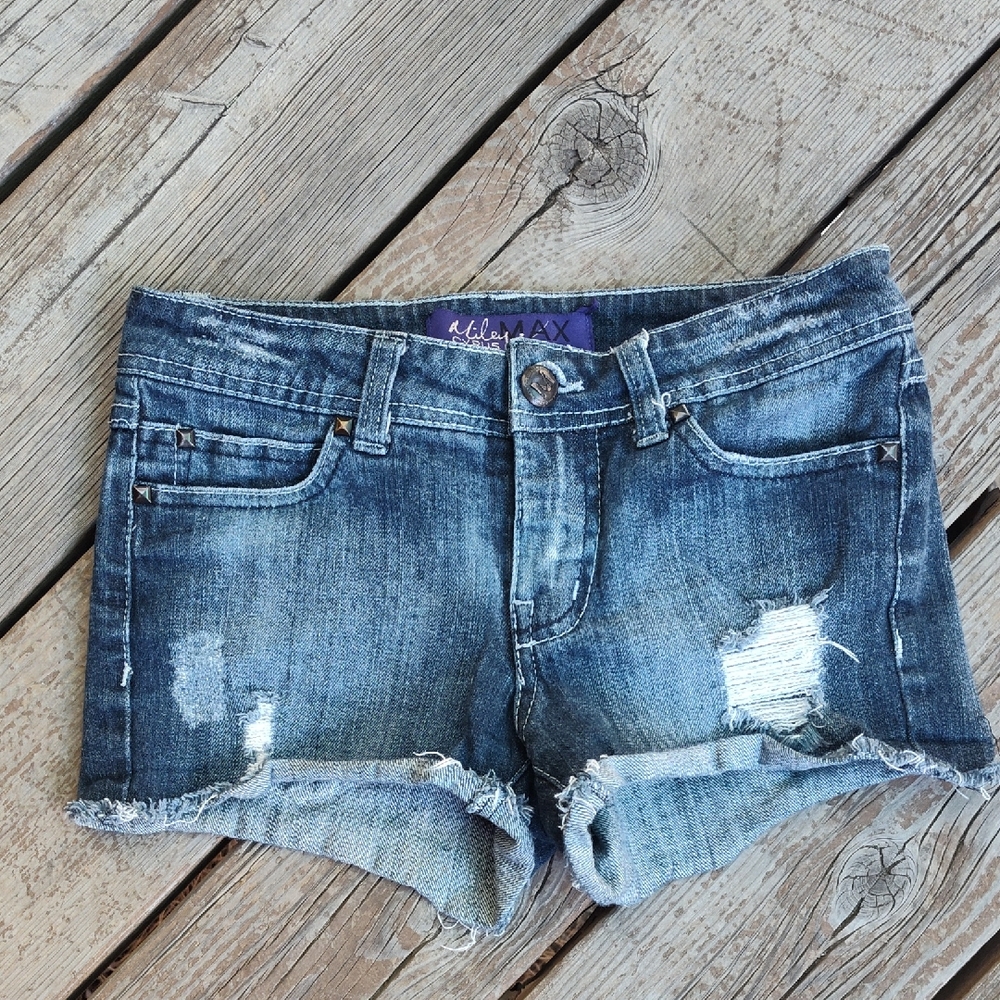 Miley Cyrus & Max Azria Blue Denim Shorts